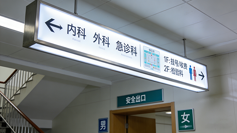 医院导视系统亚克力材料选择与安装标准全解
